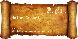Moise Csepel névjegykártya